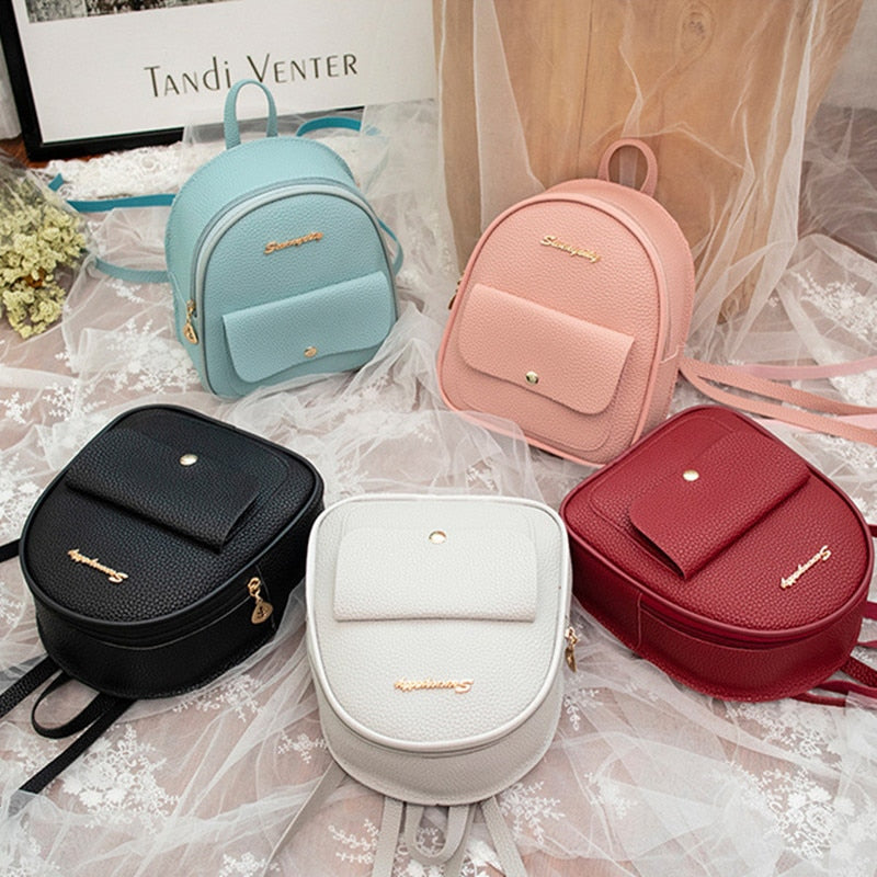 Beibaobao 2019 PU Leather Shoulder Mini Small Backpack Women Teenage G – alidiabrenda