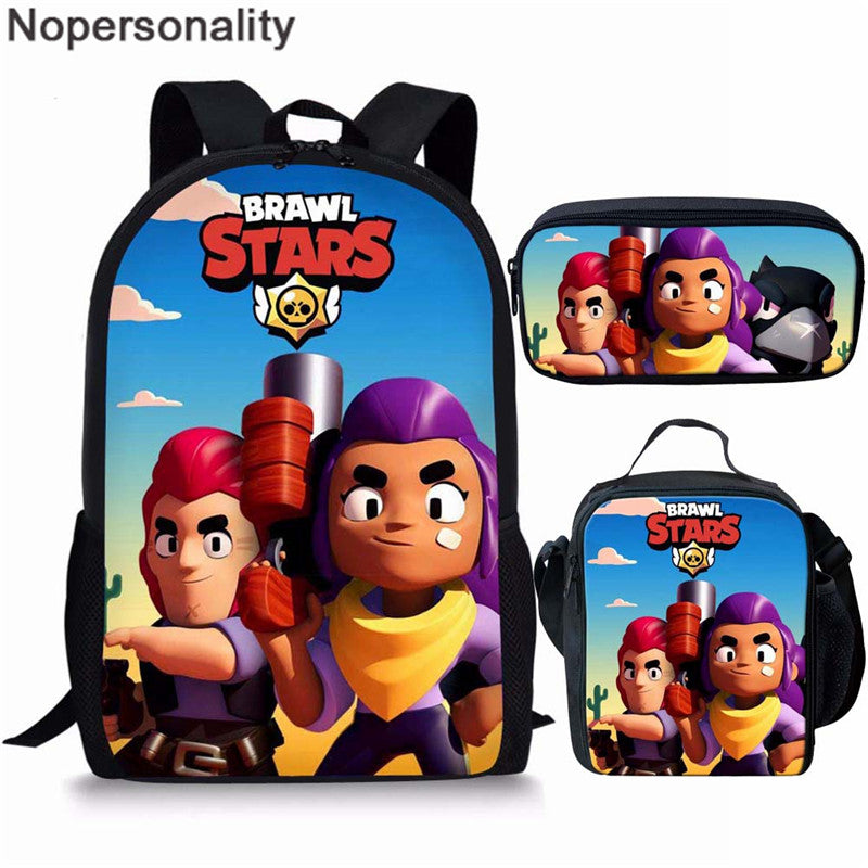 Nopersonality Game Brawl Stars Backpacks for Boys Girls School Bags Ki alidiabrenda