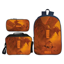 Load image into Gallery viewer, New Arrivals 3Pcs/Set 3D Printing Godzilla Kids baby Backpack for Children King of The Monsters School Bags Boys Mochila Gift