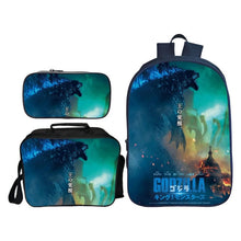 Load image into Gallery viewer, New Arrivals 3Pcs/Set 3D Printing Godzilla Kids baby Backpack for Children King of The Monsters School Bags Boys Mochila Gift