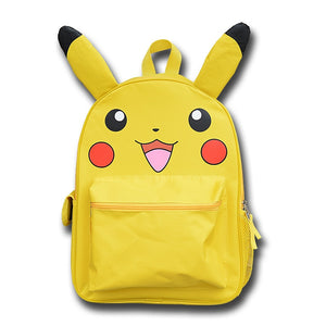 Pokemon Monster Yellow Pikachu Backpack School Book Bag with Ear for Boys Gilrs Kids Mochila back to school Gift