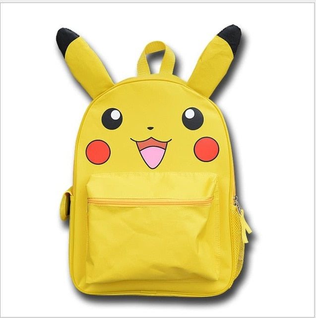 Pokemon Monster Yellow Pikachu Backpack School Book Bag with Ear for Boys Gilrs Kids Mochila back to school Gift