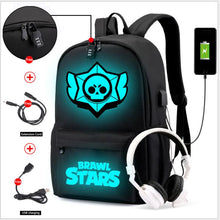 Load image into Gallery viewer, New Games Luminous School Bag Waterproof Brawl Stars Anti-theft Laptop Backpack for Teenager Boys Girls Student School Mochilas