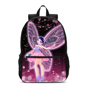 Anime Winx Club Large School Bags For Teenage Girls Laptop Backpack Children Bookbag Primary School Backpack Mochila Grade 1-3