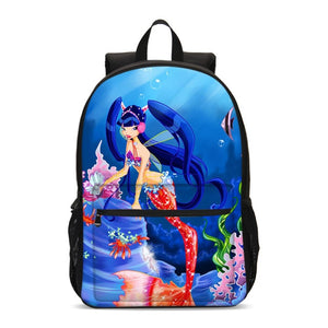 Anime Winx Club Large School Bags For Teenage Girls Laptop Backpack Children Bookbag Primary School Backpack Mochila Grade 1-3