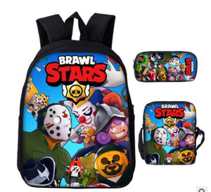 Game Brawl Stars Backpacks for Boys Girls School Bags Kids 3D Anime Pattern Book Bag Mochila Kids School Bag Pack