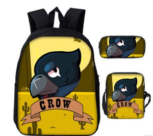 Game Brawl Stars Backpacks for Boys Girls School Bags Kids 3D Anime Pattern Book Bag Mochila Kids School Bag Pack