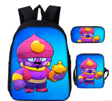 Load image into Gallery viewer, Game Brawl Stars Backpacks for Boys Girls School Bags Kids 3D Anime Pattern Book Bag Mochila Kids School Bag Pack