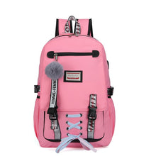 Load image into Gallery viewer, Large School Bags For Teenage Girls Usb With Lock Anti Theft Backpack Women Book Bag Big High School Bag Youth Leisure Bag