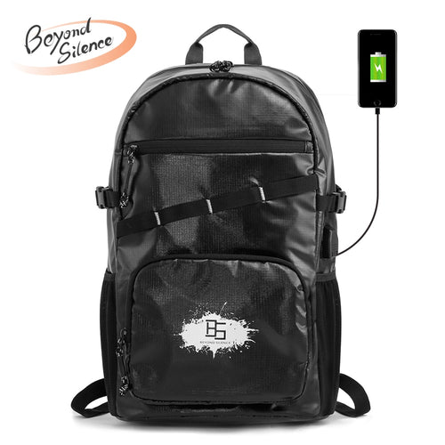 BS Travel Men Backpack Casual Laptop Computer Bags with USB Charging Port Lightweight Waterproof School Bags for Travel College