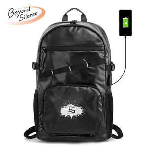 BS Travel Men Backpack Casual Laptop Computer Bags with USB Charging Port Lightweight Waterproof School Bags for Travel College