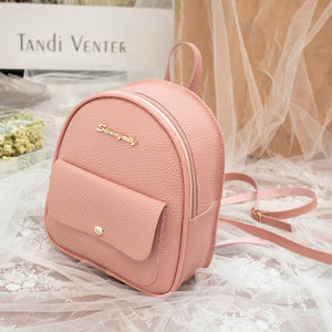 Beibaobao 2019 PU Leather Shoulder Mini Small  Backpack Women Teenage Girls Kids Multi-Function Female Ladies Phone Pouch Pack